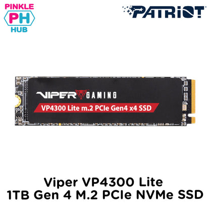 Patriot Viper VP4300 Lite 1TB/2TB  Gen 4 M.2 PCIe NVMe SSD