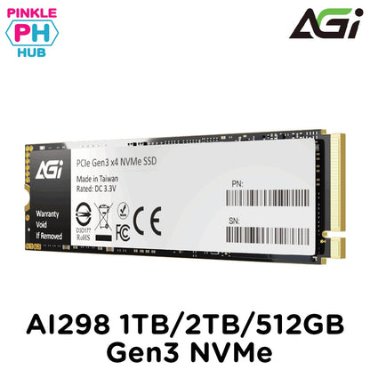 AGI AI298 PCIe Gen3 x4 M.2 2280 Solid State Drive