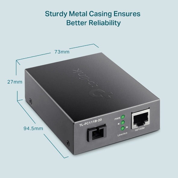 Tp-Link TL-FC111B-20 I 10/100 Mbps WDM Media Converter