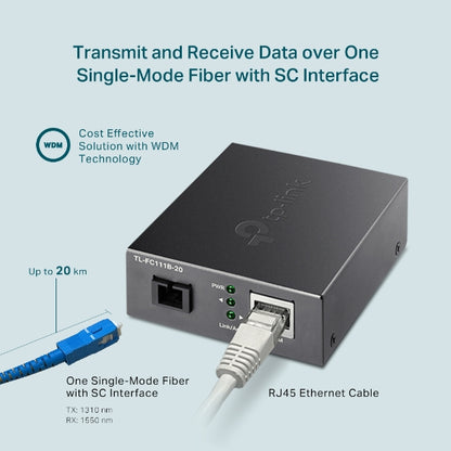 Tp-Link TL-FC111B-20 I 10/100 Mbps WDM Media Converter