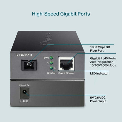 Tp-Link TL-FC311A-2 I Gigabit WDM Media Converter