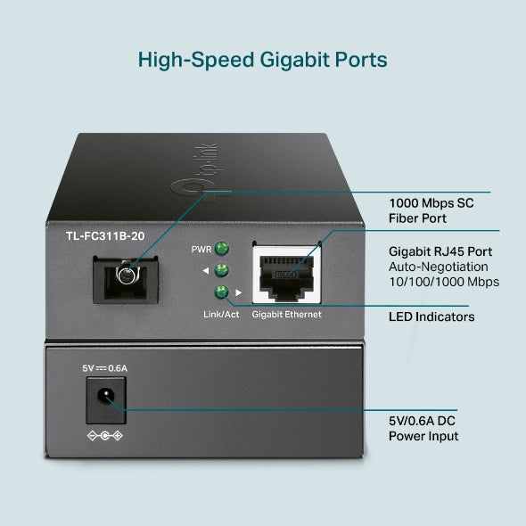 Tp-Link TL-FC311B-20 I Gigabit WDM Media Converter