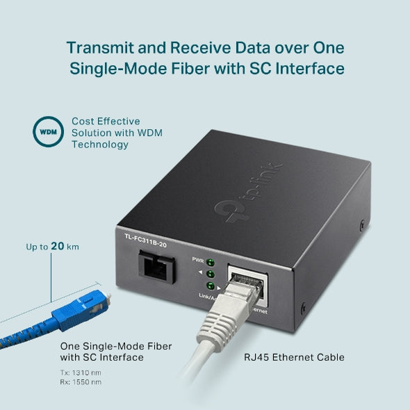 Tp-Link TL-FC311B-20 I Gigabit WDM Media Converter
