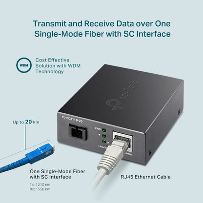 Tp-Link TL-FC311B-20 I Gigabit WDM Media Converter