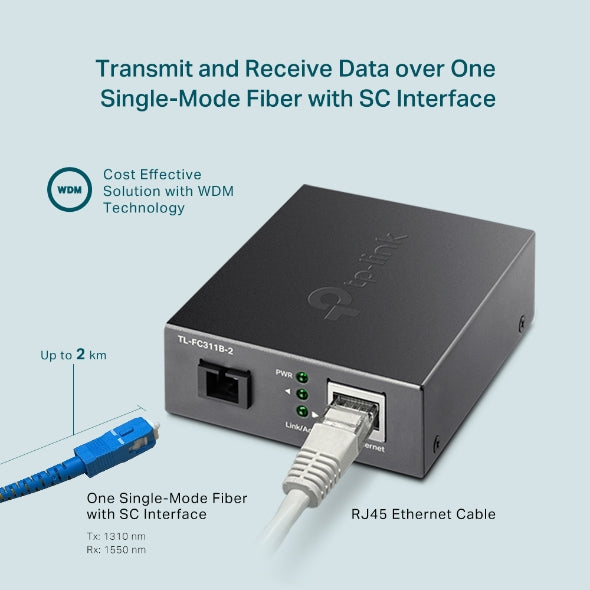 Tp-Link TL-FC311B-2 I Gigabit WDM Media Converter