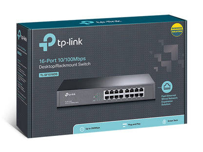 Tp-Link TL-SF1016DS I 16-Port 10/100Mbps Desktop/Rackmount Switch