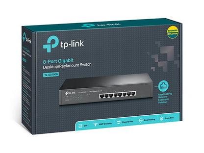 Tp-Link TL-SG1008 I 8-Port Gigabit Desktop/Rackmount Switch