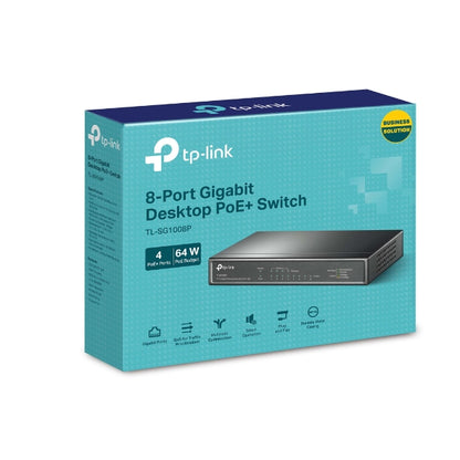 Tp-Link TL-SG1008P I 8-Port Gigabit Desktop Switch with 4-Port PoE+