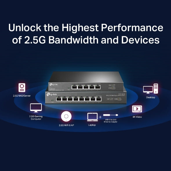 Tp-Link TL-SG108-M2 I 8-Port 2.5G Desktop Switch