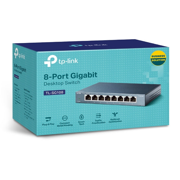 Tp-Link TL-SG108 I 8-Port 10/100/1000Mbps Desktop Switch