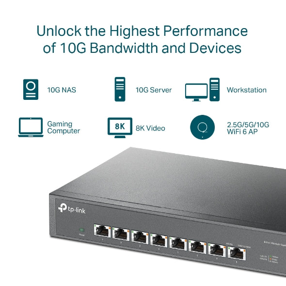 Tp-Link TL-SX1008 I 8-Port 10G Desktop/Rackmount Switch