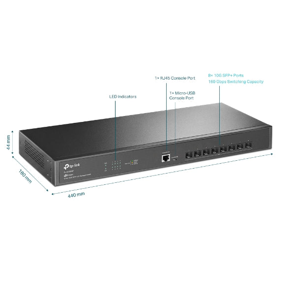 Tp-Link TL-SX3008F I JetStream 8-Port 10GE SFP+ L2+ Managed Switch