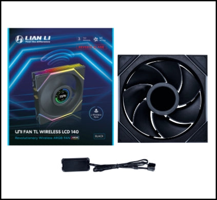 Lian Li UNI FAN TL WIRELESS LCD 140mm - Reverse Blade ( Single Pack)