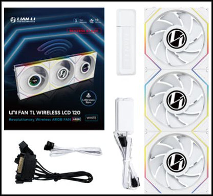 LIAN LI UNI FAN TL WIRELESS LCD 120 Reverse Triple Pack