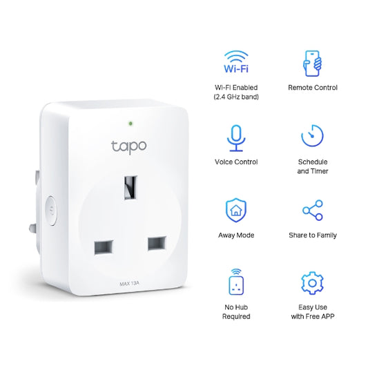 Tp-Link Tapo P100 (2-pack) I Mini Smart Wi-Fi Socket