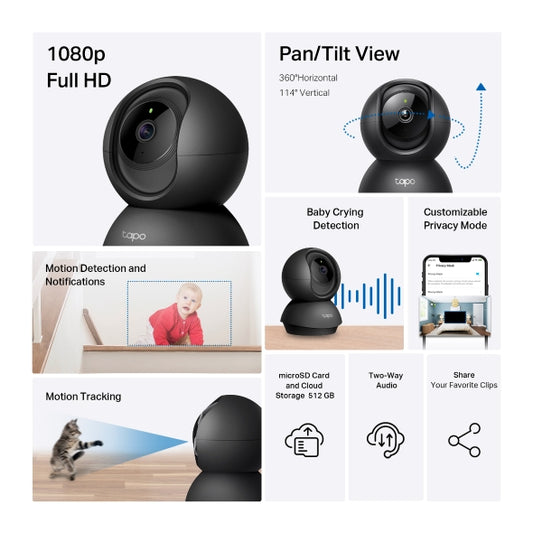 Tp-Link Tapo C201 I Pan/Tilt Home Security Wi-Fi Camera