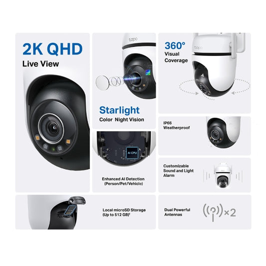 Tp-Link Tapo C520WS I Outdoor Pan/Tilt Security Wi-Fi Camera