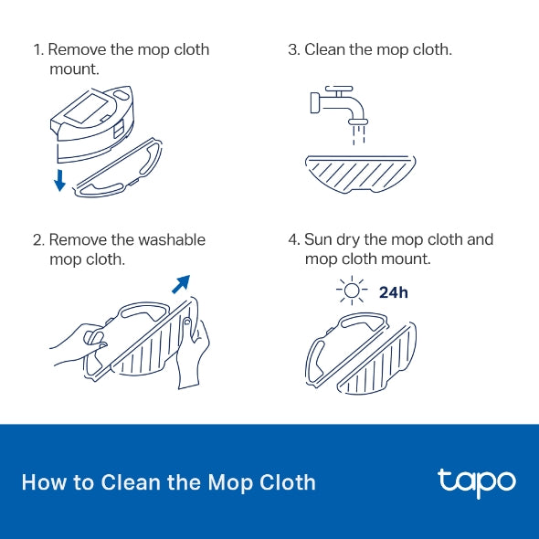 Tp-Link Tapo RVA300 I Tapo Robot Vacuum Washable Mop Cloth
