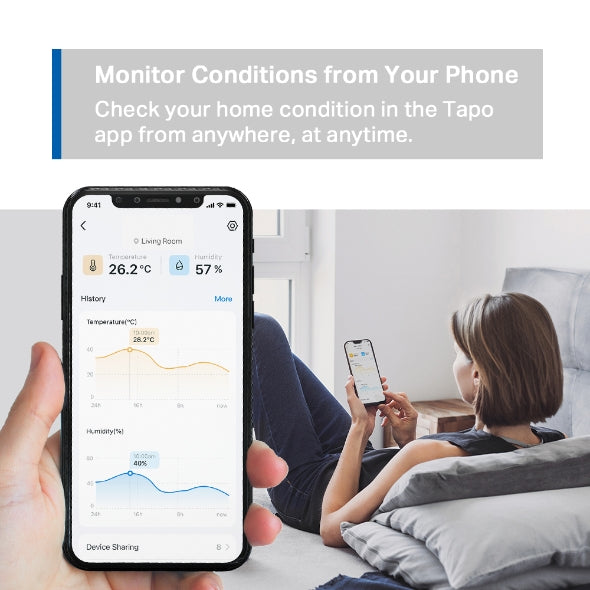 Tp-Link Tapo T310 I Smart Temperature & Humidity Sensor