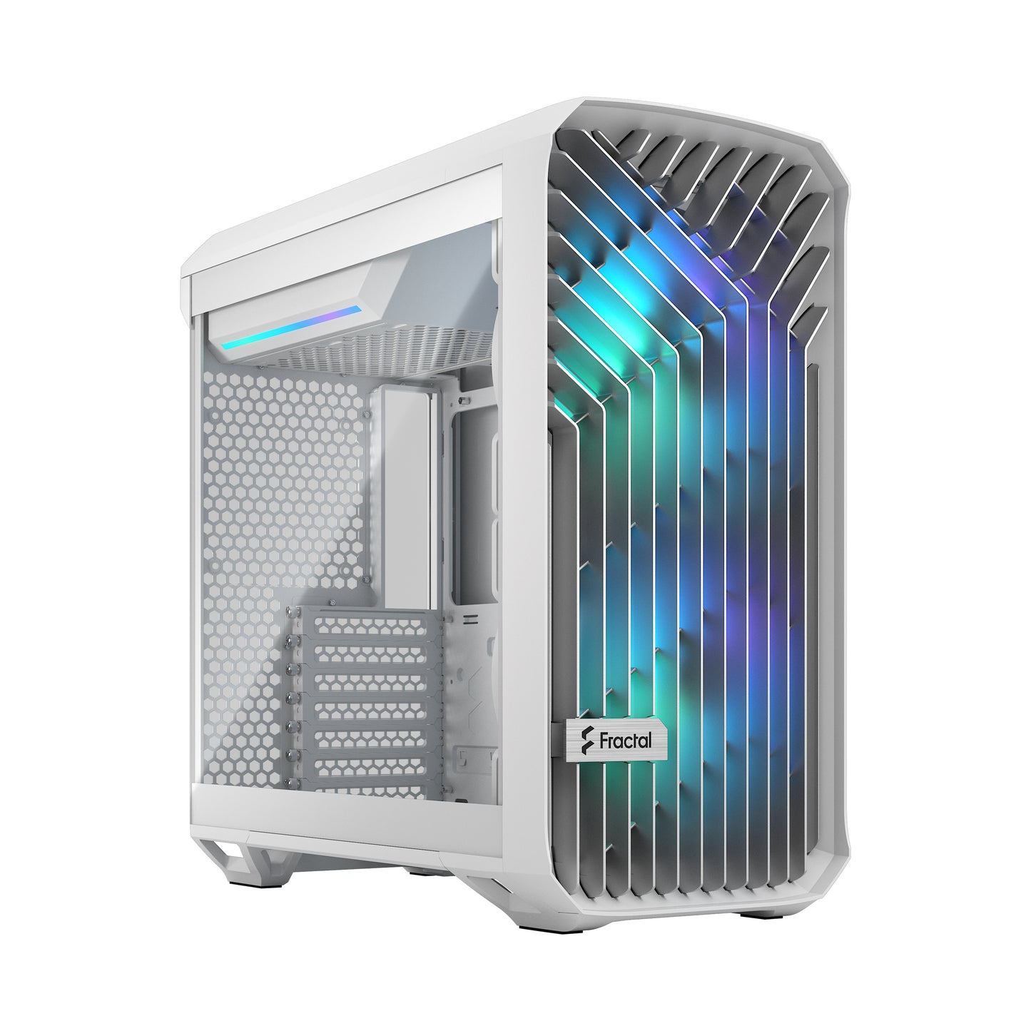 Fractal Torrent Compact RGB White TG Light Tint