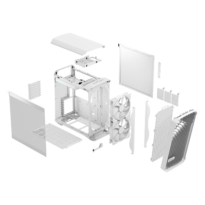 Fractal Torrent Compact RGB White TG Light Tint
