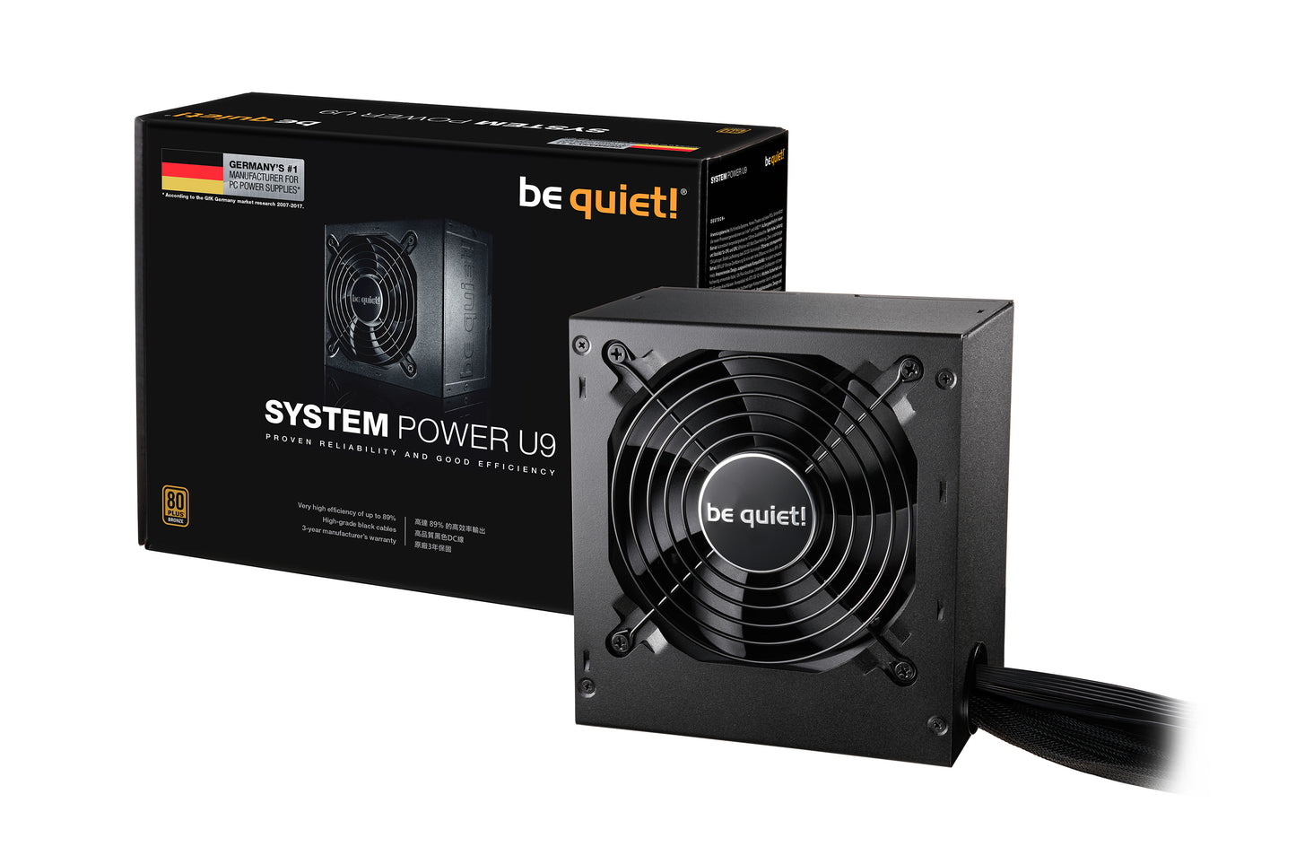 Be Quiet SYSTEM POWER U9 600W, 80 Plus Bronze (BN608)