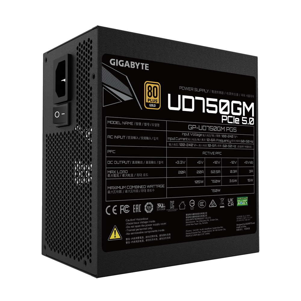 GIGABYTE 750W UD750GM PG5 Power Supply (GP-UD750GM-PG5)