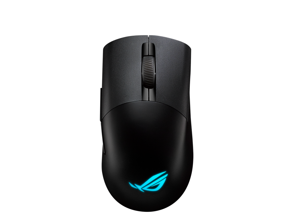 ASUS ROG Keris Wireless AimPoint lightweight 75-gram wireless RGB gaming mouse, 36,000 dpi ROG AimPoint optical sensor, tri-mode connectivity, ROG SpeedNova wireless technology, swappable mouse switches, ROG Micro Switches, PBT buttons, ROG Paracord