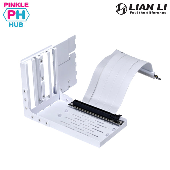 LIAN LI Universal 4- Slots Vertical GPU kit (with Gen 4 riser) - White