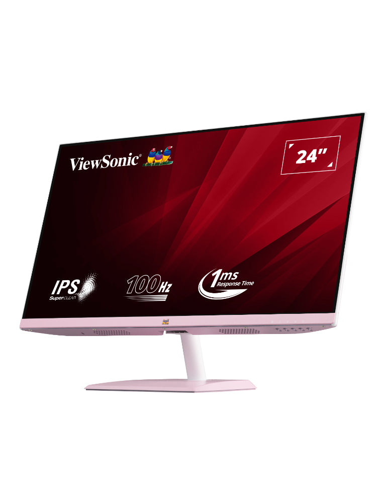 Viewsonic VA2436-H-PN 24” Full HD IPS Monitor with Frameless Design [100Hz] Pink