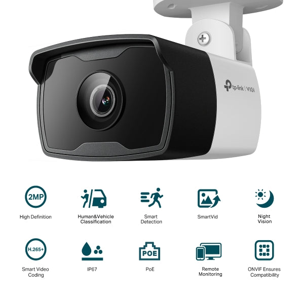Tp-Link VIGI C320I(2.8/4/6mm) I VIGI 2MP Outdoor IR Bullet Network Camera