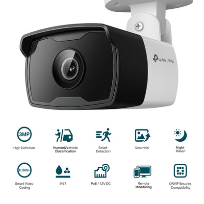 Tp-Link VIGI C330I(2.8/4/6mm) I VIGI 3MP Outdoor IR Bullet Network Camera