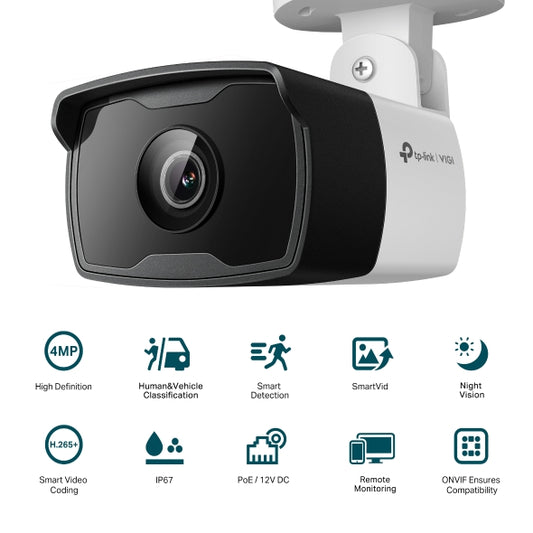 Tp-Link VIGI C340I(2.8/4/6mm) I VIGI 4MP Outdoor IR Bullet Network Camera