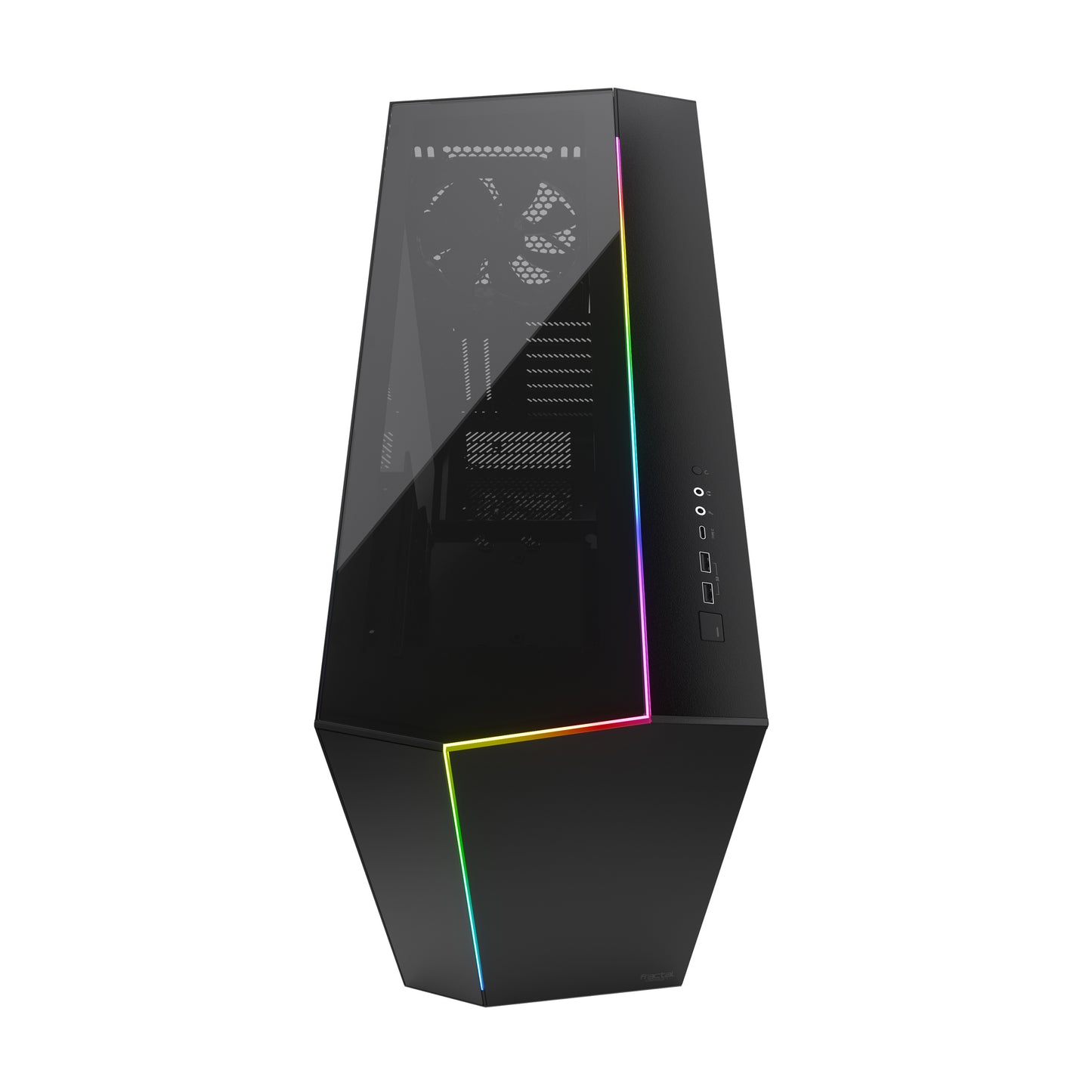 Fractal Design Vector RS Dark Tempered Glass Blackout ATX Silent Modular Dark Tint Tempered Glass Window Mid Tower Computer Case