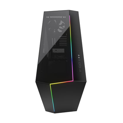 Fractal Design Vector RS Dark Tempered Glass Blackout ATX Silent Modular Dark Tint Tempered Glass Window Mid Tower Computer Case