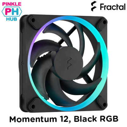 Fractal Momentum 12, Black/White 120mm Fan