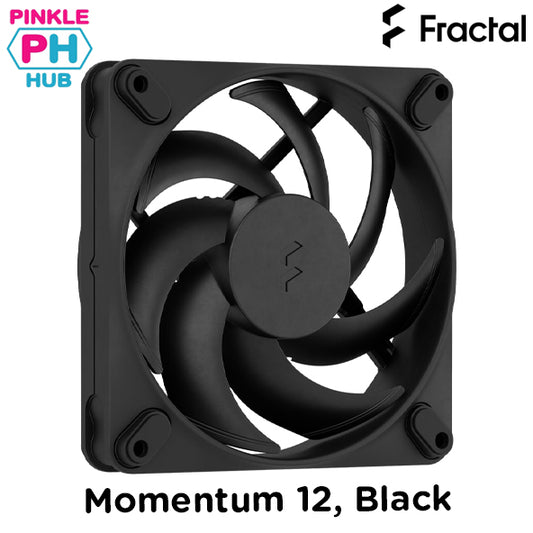 Fractal Momentum 12, Black/White 120mm Fan