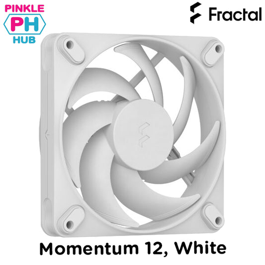Fractal Momentum 12, Black/White 120mm Fan
