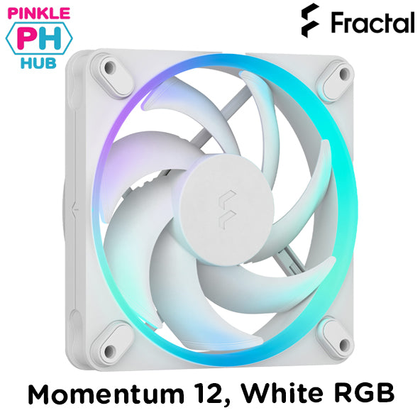 Fractal Momentum 12, Black/White 120mm Fan