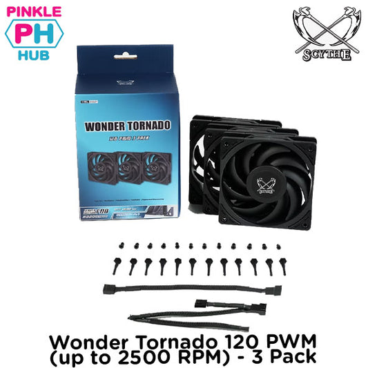 Scythe Wonder Tornado 120 PWM (up to 2500 RPM) - 3 Pack