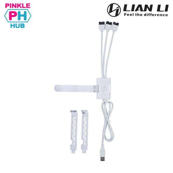 LIAN LI USB 2.0 1-to-3 Hub (Type A Male Port) White