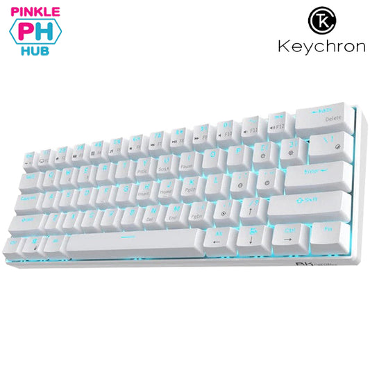 Royal Kludge RK61 White,Wired RGB, Blue Switch