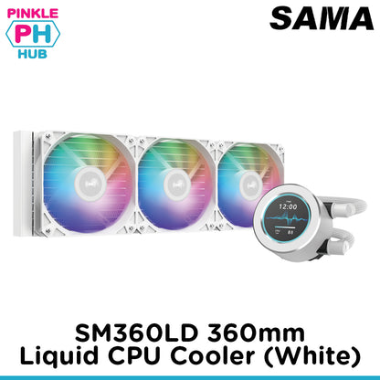 SAMA SM360LD 360mm Liquid CPU Cooler RGB Fans Digital Display