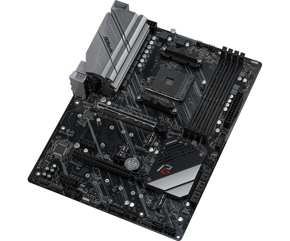 ASRock X570 Phantom Gaming 4 Supports DDR4 4066+ (OC) 2 PCIe 4.0 x16, 2 PCIe 4.0 x1, 1 M.2