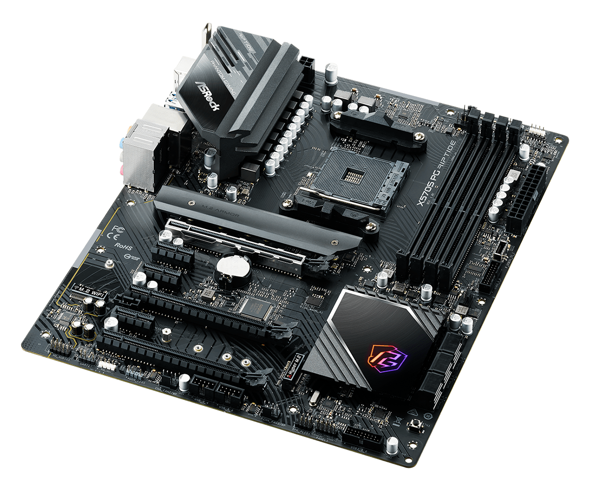 ASRock X570S PG Riptide Supports DDR4 5000+ (OC), 3 PCIe 4.0 x16 Slots, 3 PCIe 4.0 x1 Slots