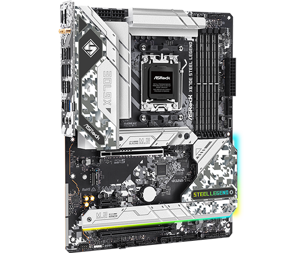 ASRock X670E Steel Legend Support AMD AM5 RYZEN 7000 Series Motherboard