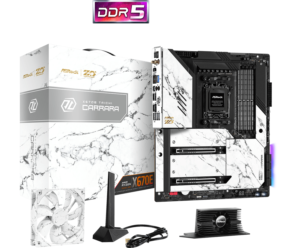 ASRock X670E Taichi Carrara AMD AM5 RYZEN 7000 Series Processors Motherboard