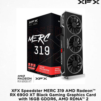 XFX Speedster MERC 319 AMD Radeon™ RX 6900 XT Black Gaming Graphics Card with 16GB GDDR6, AMD RDNA™ 2