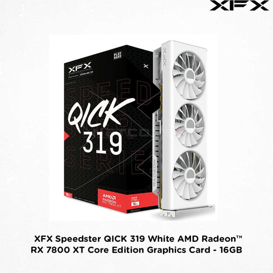 XFX Speedster QICK 319 White AMD Radeon™ RX 7800 XT Core Edition Graphics Card - 16GB