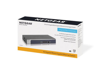 NETGEAR 5-port, 5-speed Unmanaged Switch 10-Gigabit/Multi-Gigabit (XS505M-100EUS)